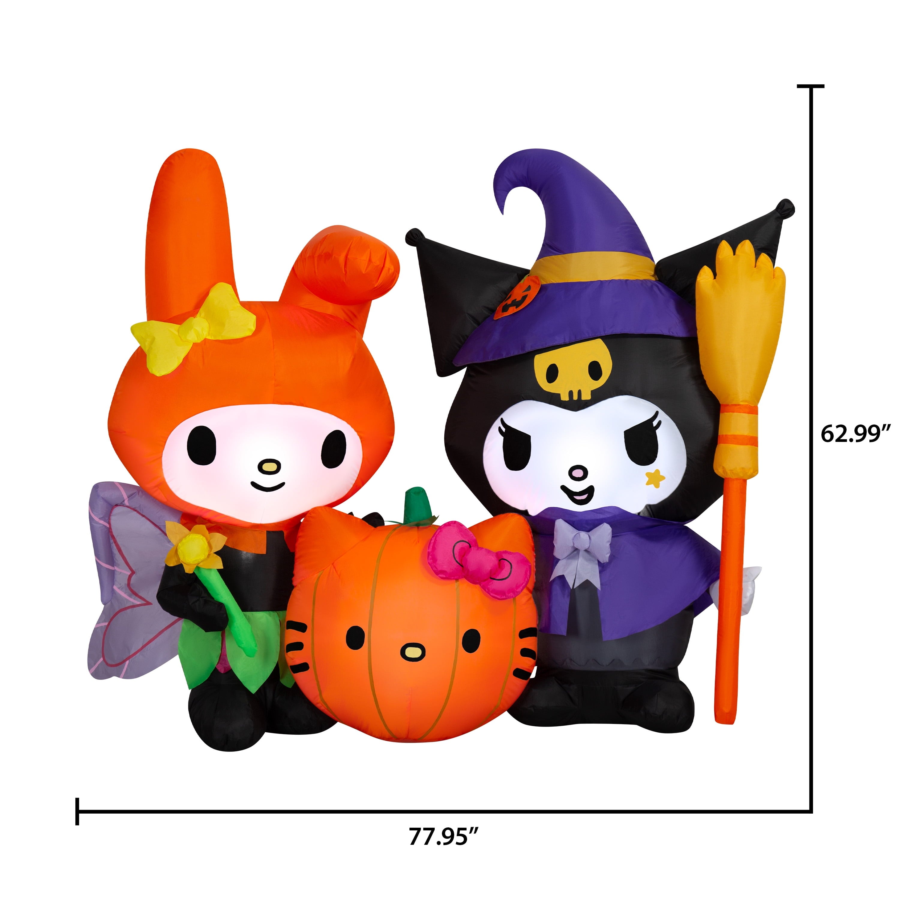 Halloween Airblown Yard Inflatables Kuromi and My Melody 77.95 in X 37.40 in X 62.99 in 4.49 Lb