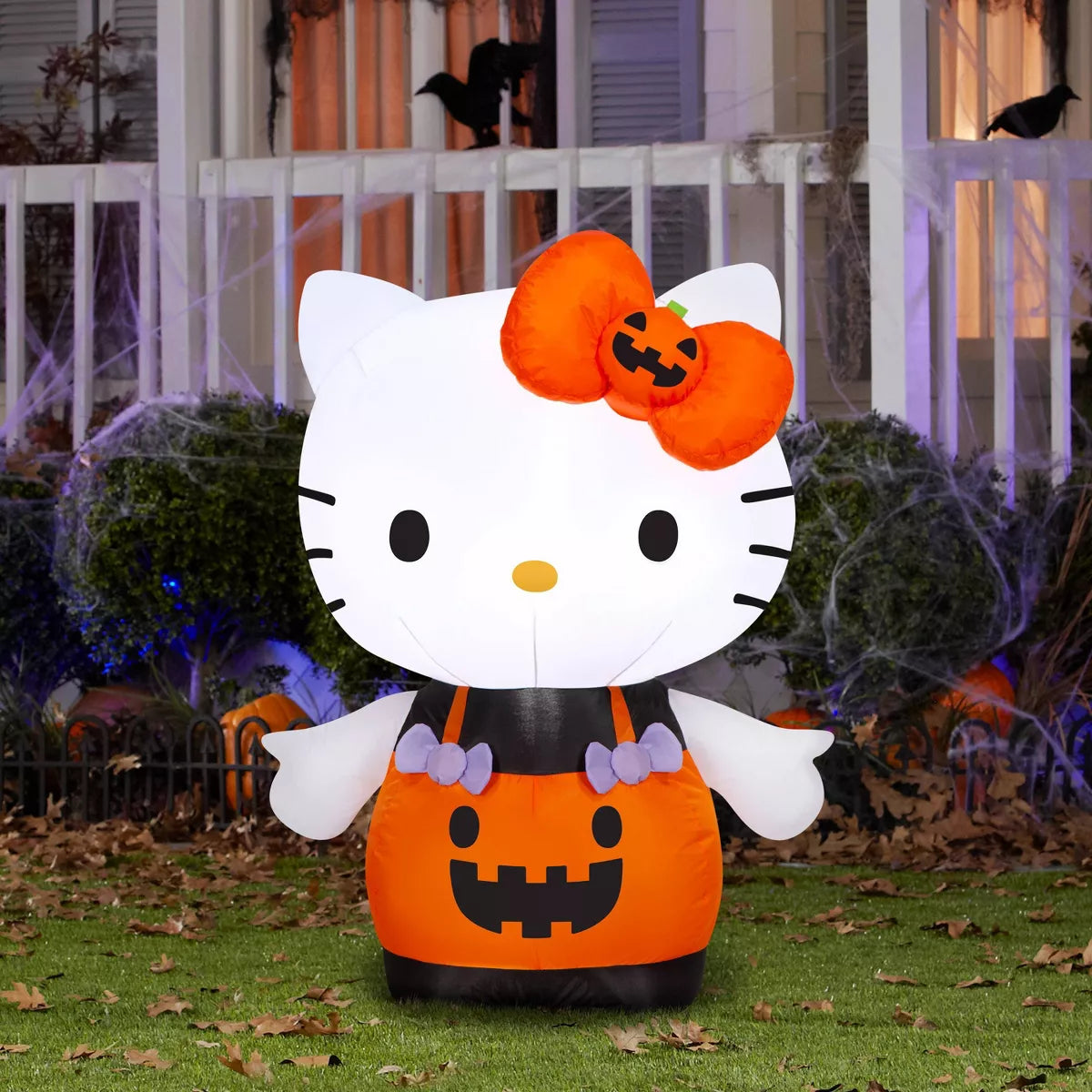 Hello Kitty 3' Airblown in Jack O'Lantern Outfit Halloween Inflatable Decoration