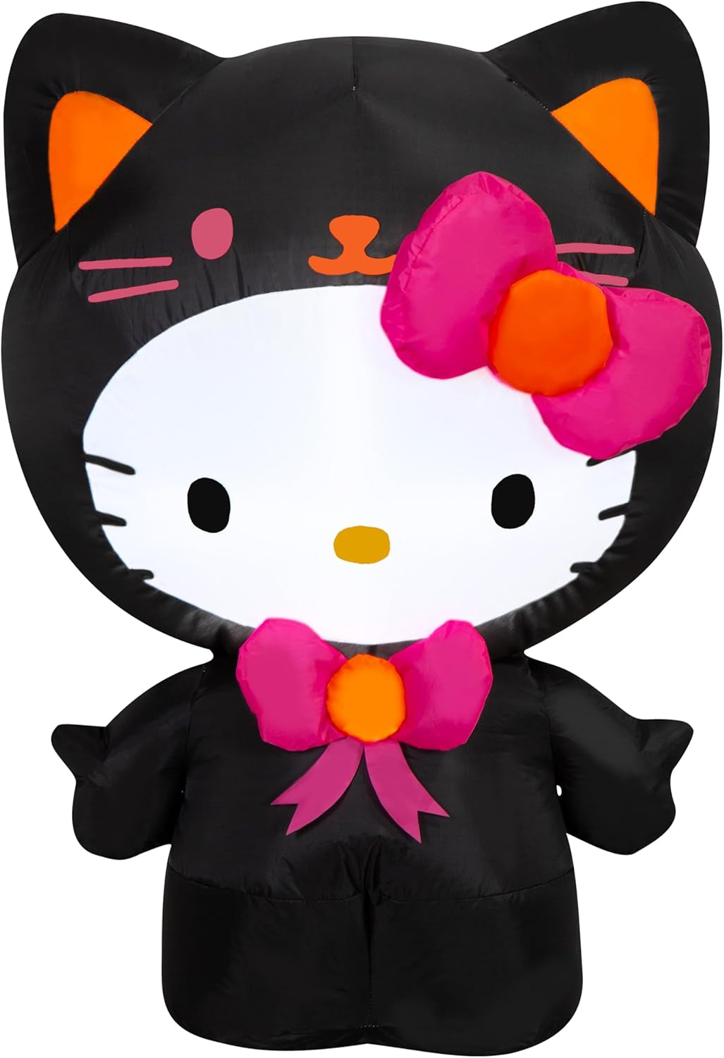 Airblown Inflatable Hello Kitty as Black Cat Sanrio, 3 Ft Tall, Multicolored